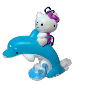 Sanrio Hello Kitty Dolphin Surf Key Chain Fastener Collectible Vintage 1976,2001